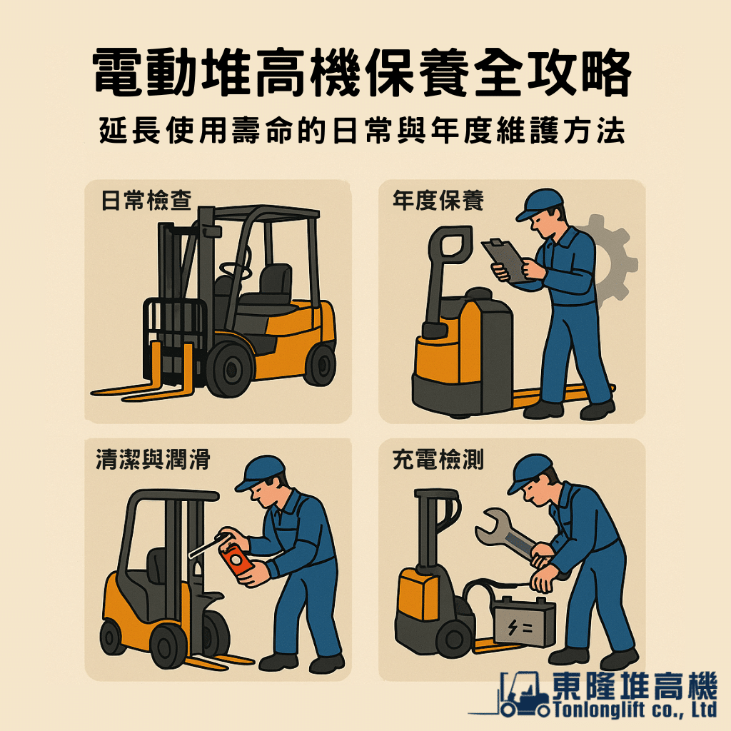 電動堆高機保養全攻略｜延長使用壽命的日常與年度維護方法